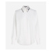 Košile karl lagerfeld signature collar poplin shirt white