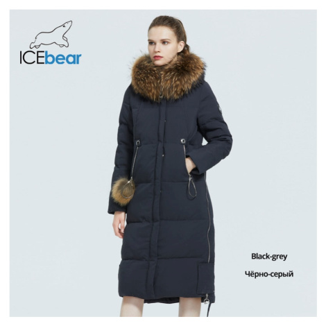 Zimní prošívaný kabát pro dámy s kožíškem