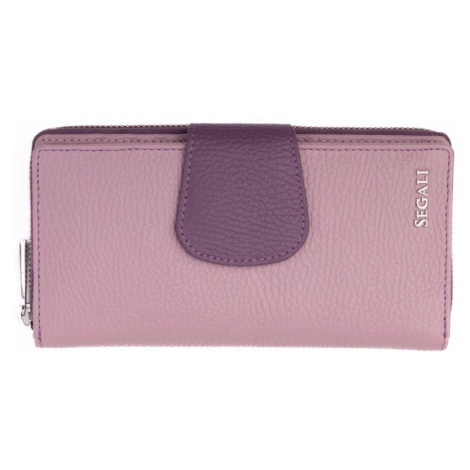 SEGALI Dámská kožená peněženka SG-27617 rose/fialová