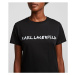 Tričko karl lagerfeld graffiti logo t-shirt černá