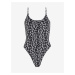 Černé dámské jednodílné vzorované plavky Calvin Klein Underwear