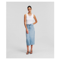 Sukně karl lagerfeld maxi denim skirt modrá