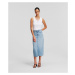 Sukně karl lagerfeld maxi denim skirt modrá