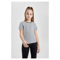 DEFACTO Girl Slim Fit Striped Ribbed Camisole T-Shirt