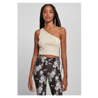 Dámský top // Urban Classics / Ladies Cropped Asymmetric Top softseagrass