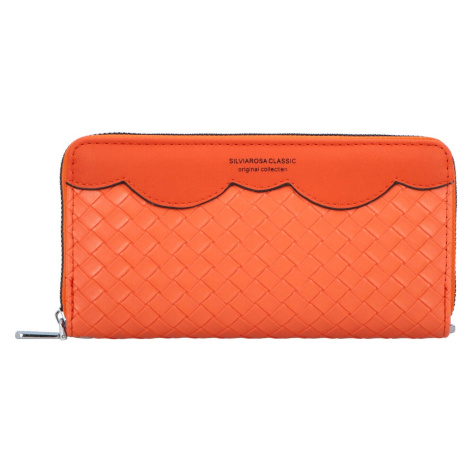 Dámská koženková pouzdrová peněženka Dar, oranžová Silvia rosa