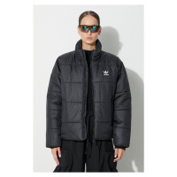 Bunda adidas Originals Adicolor Puffer dámská, černá barva, zimní, II8455