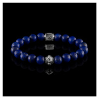 Lena | dámský náramek Lapis Lazuli (8mm) + Stříbro XL (19 - 20 cm)