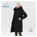 Zimní dlouhá bunda dámská do mrazu s kapucí