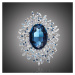 Éternelle Exkluzivní brož Swarovski Elements Gianmaria B8002-X1082 Tmavě modrá