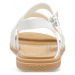 CROCS-Crocs Tulum Sandal W oyster/tan Bílá