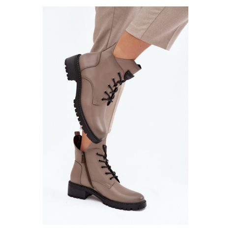 Zateplené dámské kotníkové boty na klínu Vinceza 58609 šedé