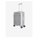 Cestovní kufr ve stříbrné barvě Travelite Next 4w S Front pocket Silver