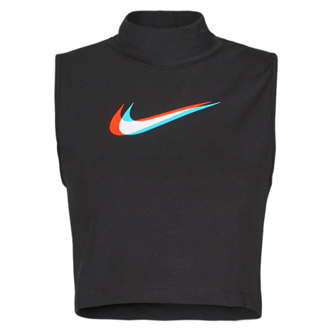 Nike W NSW TANK MOCK PRNT Černá