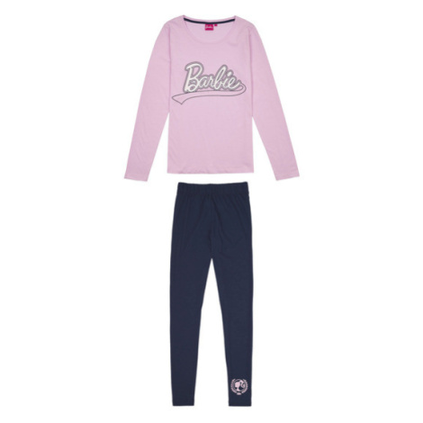 Barbie Dámské pyžamo (světle růžová/navy modrá)