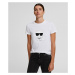 Tričko karl lagerfeld ikonik choupette t-shirt bílá
