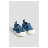 H & M - Bavlněné sandály - modrá