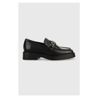 Kožené mokasíny Vagabond Shoemakers Jillian dámské, černá barva, na platformě