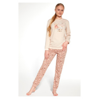 Dívčí pyžamo Cornette Evening - bavlna Světle béžová