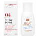 Clarins Milky Boost Foundation tónující a hydratační emulze pro sjednocenou a rozjasněnou pleť 0