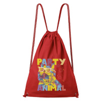 DOBRÝ TRIKO Bavlněný batoh s potiskem Party animal Barva: Červená