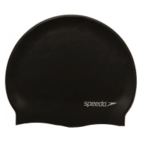 Plavecká čepička speedo plain flat silicon cap černá