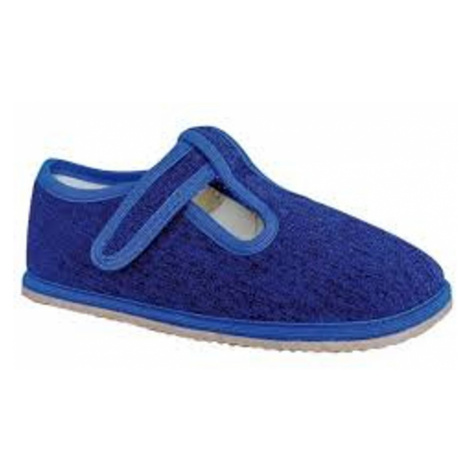 papuče chlapecké Barefoot RAVEN DENIM, Protetika, tmavě modrá