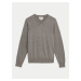 Čistě bavlněný svetr s výstřihem do V Marks & Spencer šedá