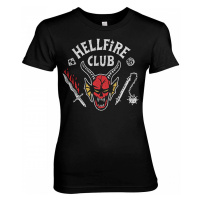 Stranger Things tričko, Hellfire Club Girly Black, dámské