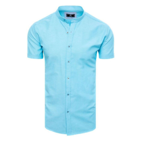 D Street Pánská košile s krátkým rukávem Brengist blankytná modř Modrá