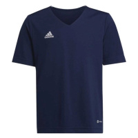 adidas ENTRADA 22 JERSEY Juniorský fotbalový dres, tmavě modrá, velikost