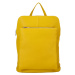 Prostorný dámský kožený batoh Jean, žlutý