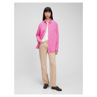 Růžová dámská košile z organické bavlny GAP