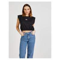 Černé dámské cropped tričko Tommy Jeans - Dámské