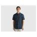 Benetton, 100% Linen Short Sleeve Shirt