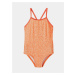 Oranžové holčičí vzorované jednodílné plavky name it Felisia