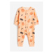 H & M - Vzorovaný pyžamový overal - oranžová