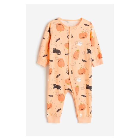 H & M - Vzorovaný pyžamový overal - oranžová H&M