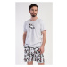 Pánské pyžamo šortky Vienetta Secret Enjoy | světle šedá