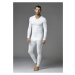 Dagi Ecru V-Neck Men's Long Sleeve Top Thermal Underwear