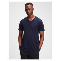 GAP Modré pánské tričko classic v t-shirt