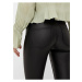Černé dámské koženkové kalhoty Pieces Shape-Up