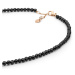 Gaura Pearls Stříbrný náhrdelník Grinia, černý onyx, spinel - stříbro 925/1000 224-94 Černá 39 c