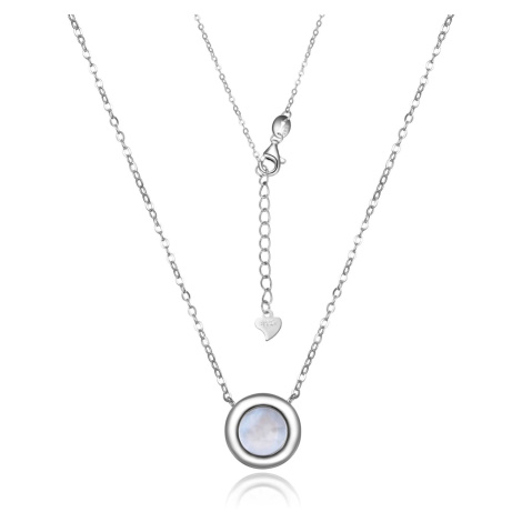 MOISS Elegantní stříbrný náhrdelník s perletí N0000522