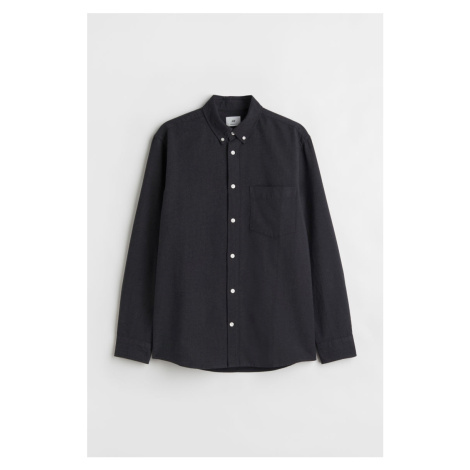 H & M - Košile oxford Regular Fit - černá H&M