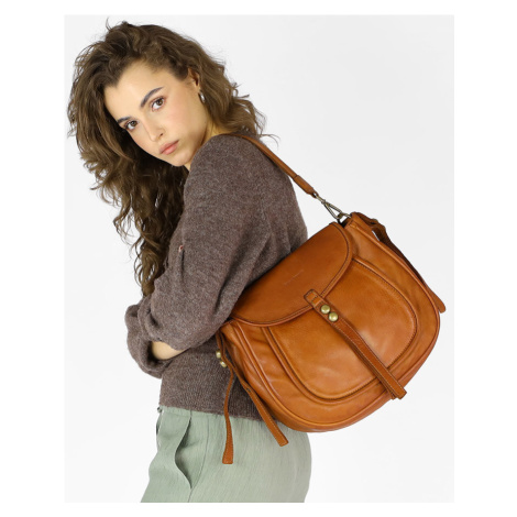 Klasická sedlová taška z přírodní kůže taška saddle bag na rameno Marco Mazzini handmade