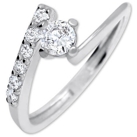 Brilio Silver Pěkný zásnubní prsten 426 001 00435 04
