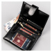 Pánská kožená peněženka Peterson PTN N575L-VT černá