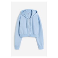 H & M - Cropped bunda na zip's kapucí - modrá