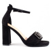 Vinceza Výborné sandály černé dámské na širokém podpatku ruznobarevne